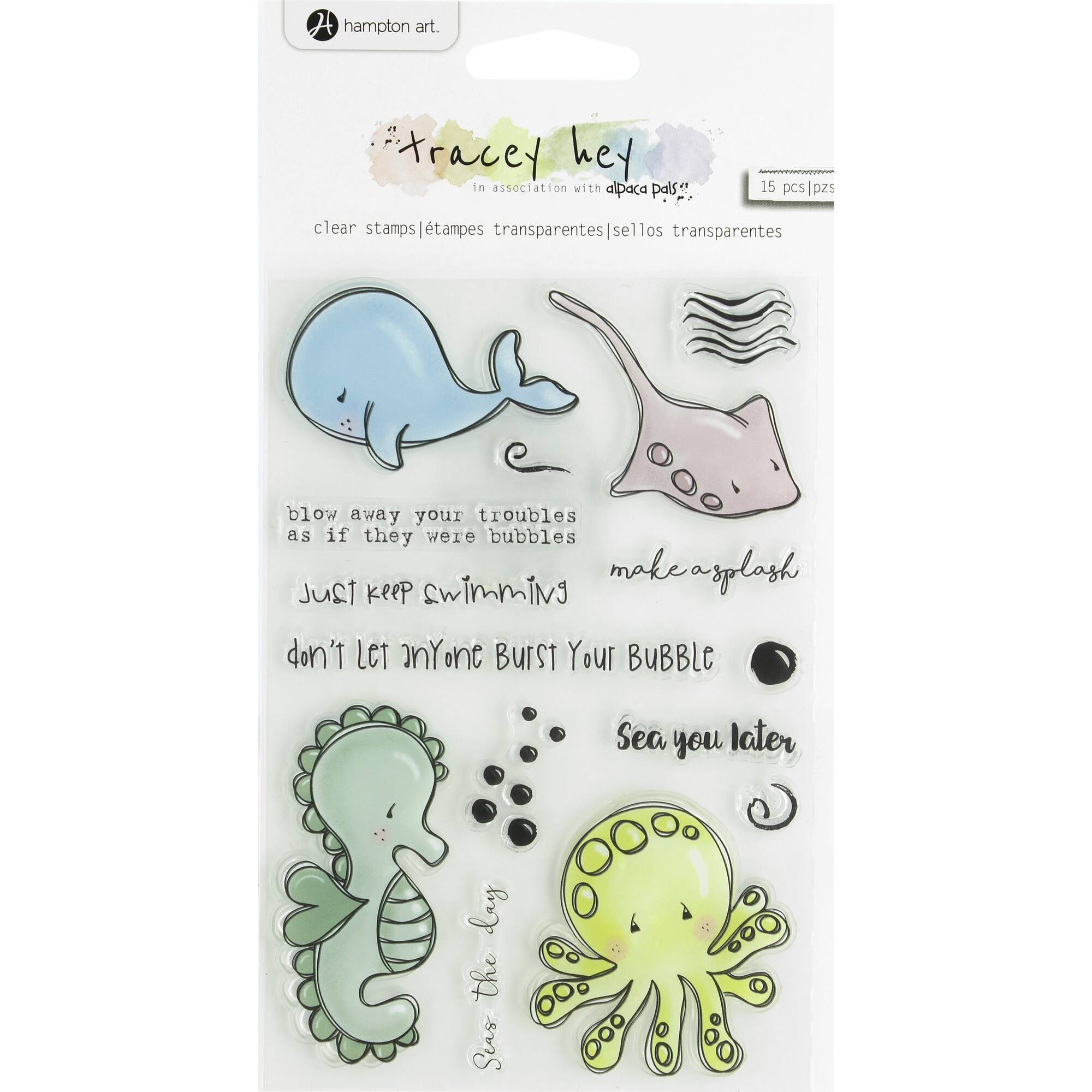 Hampton Art™ Tracey Hey Make A Splash Clear Stamp Set